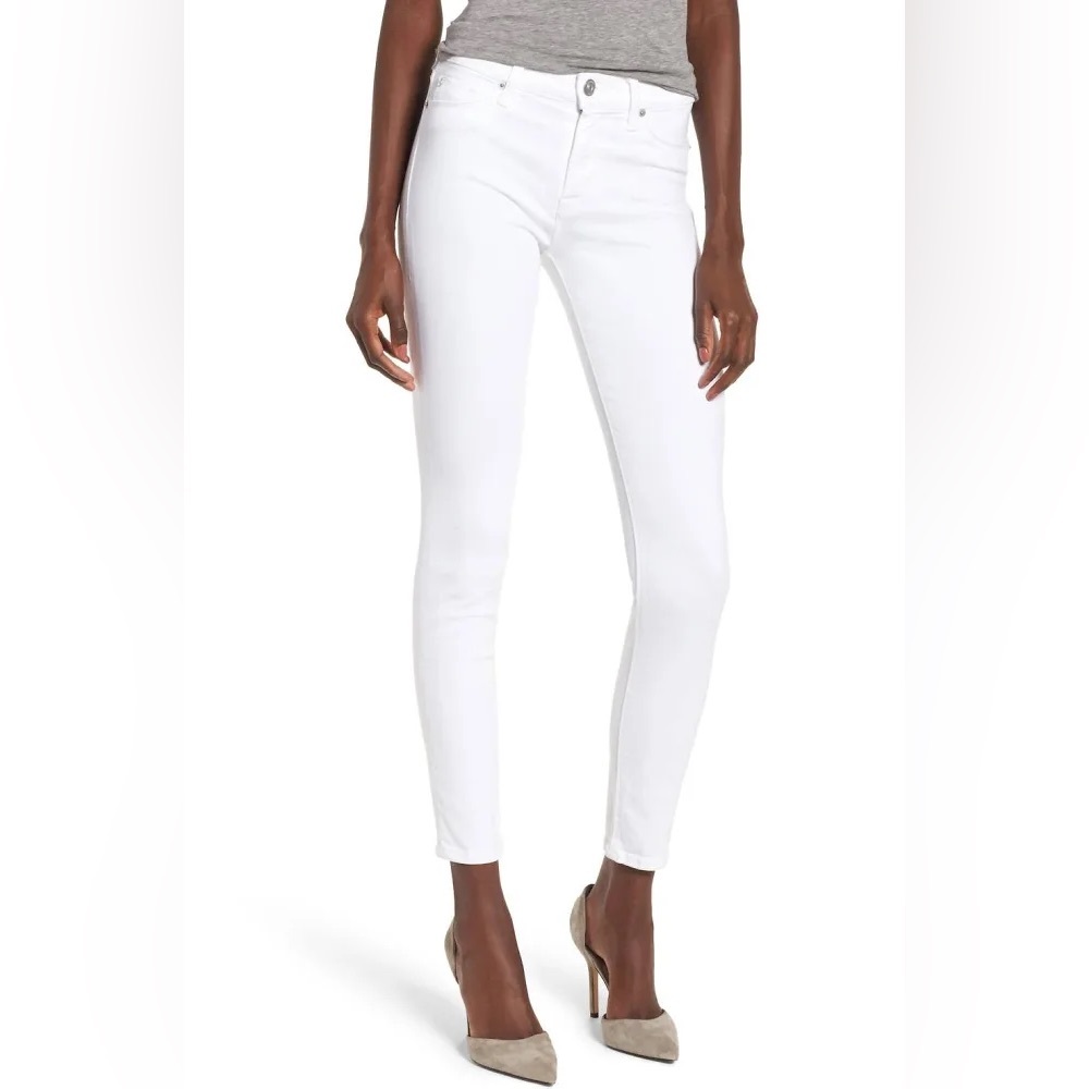 Hudson Jeans | Nico Mid-Rise Super Skinny Ankle Jean | White (27)